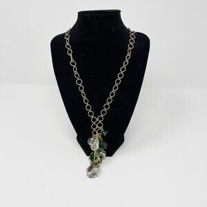 Inc International Concepts Gold Tone Chainlink Necklace with Bauble Pendants